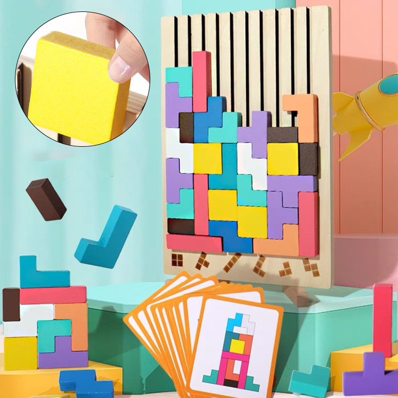 Houten Stapelpuzzelset