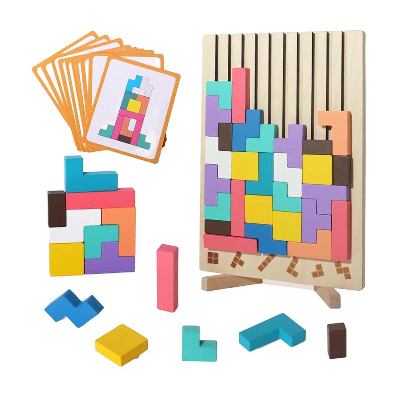 Houten Stapelpuzzelset