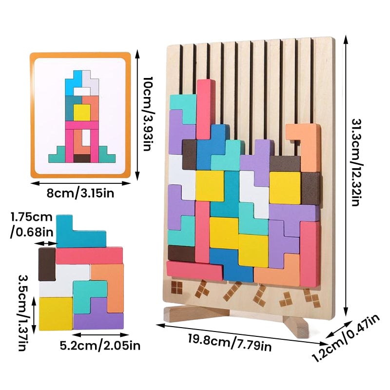 Houten Stapelpuzzelset