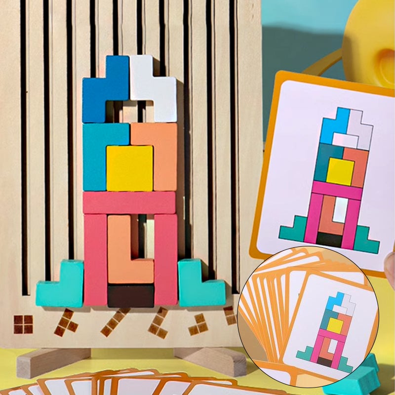 Houten Stapelpuzzelset
